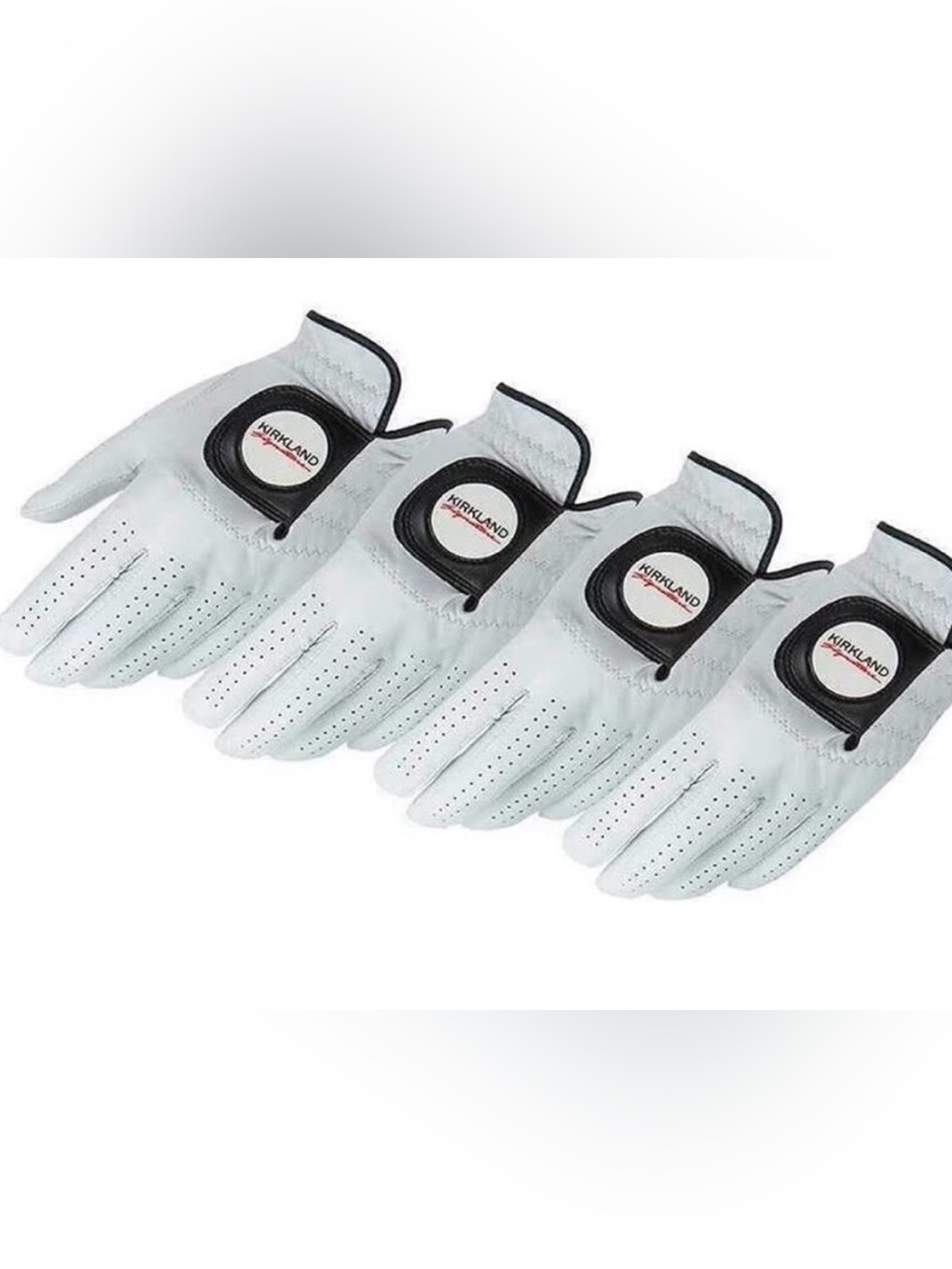 Kirland Signature Golf Gloves Premium Cabretta Leather Left Hand 4 Pack Medium